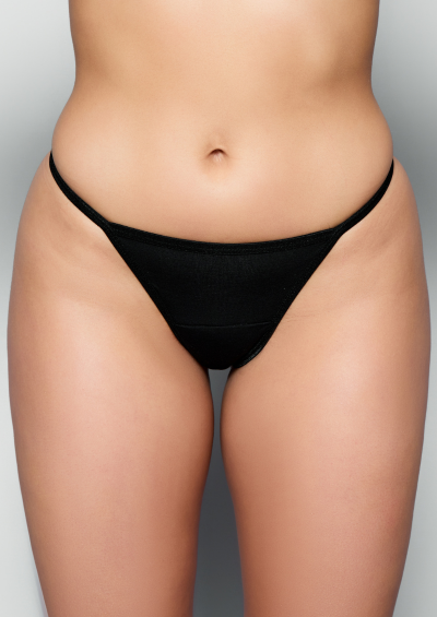 Front image of the ultimate Gym String product in black. This design showcases the Gym String apparel, crafted for both performance and style.